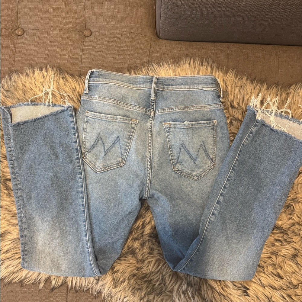 MOTHER womens jeans size 27 insider crop step fray shoot to thrill boot ankle